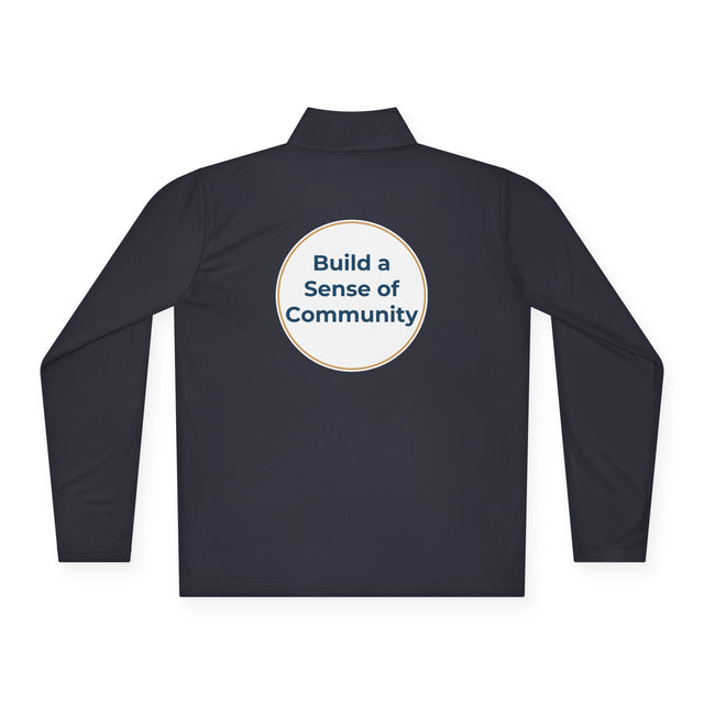 Community-Building Quarter-Zip Pullover, Cozy Casual Wear, Unisex Apparel, Great for Community Events, Gift for Friends