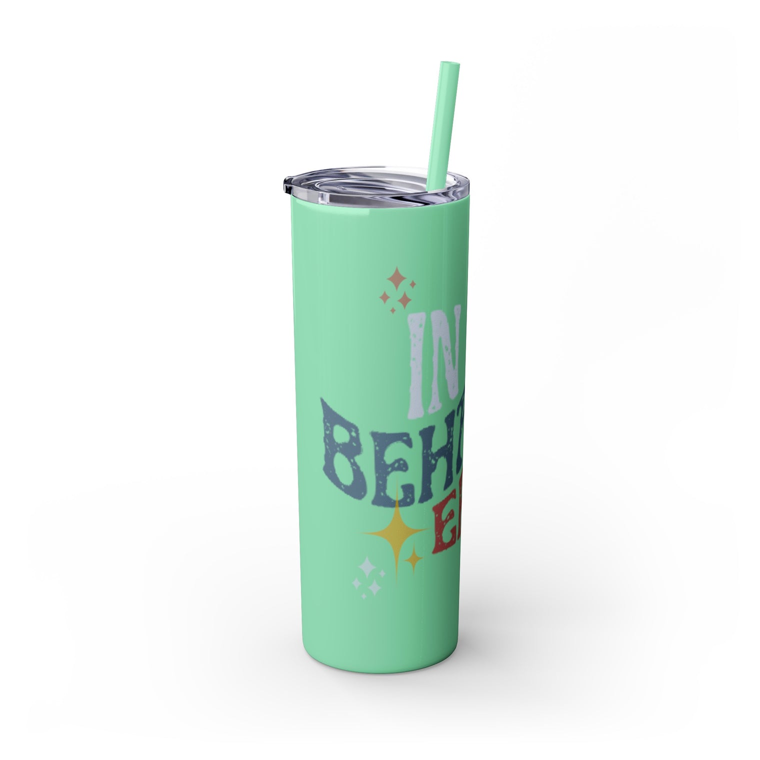 BEHAVIOR ERA Skinny Tumbler with Straw, 20oz