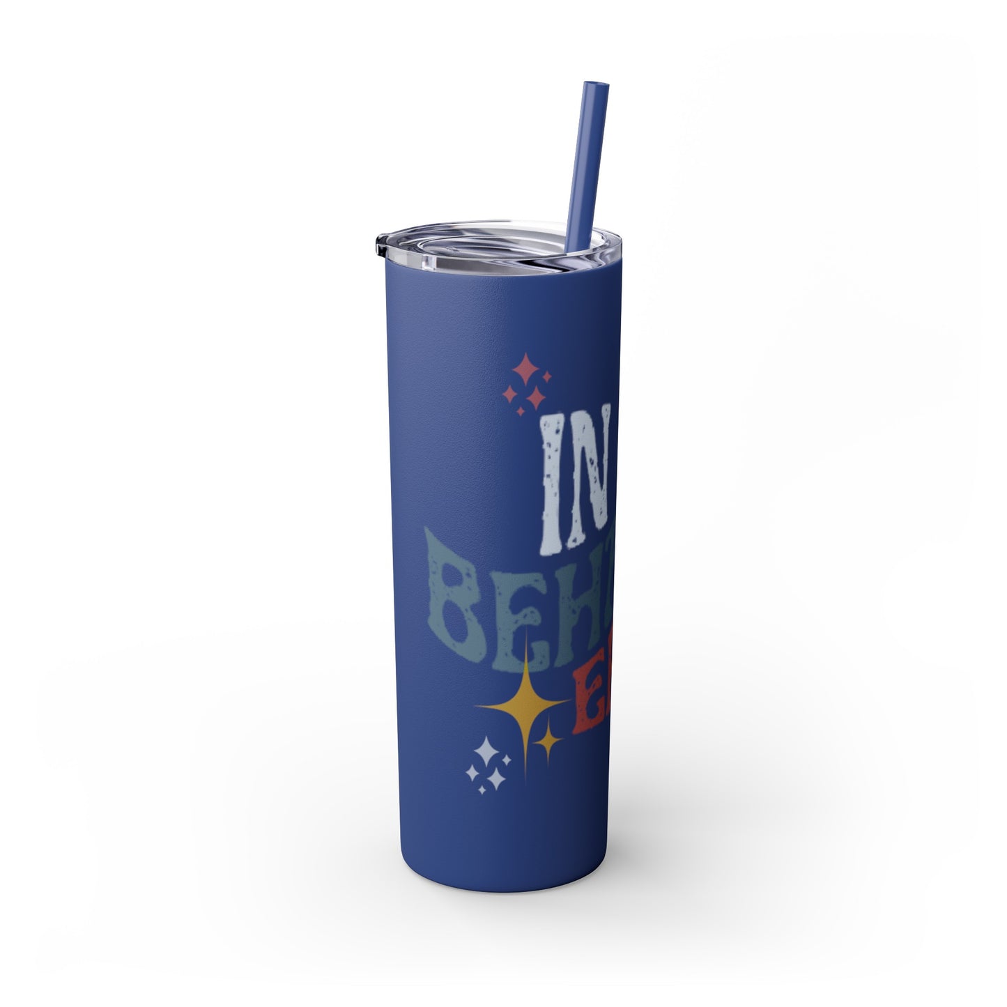 BEHAVIOR ERA Skinny Tumbler with Straw, 20oz