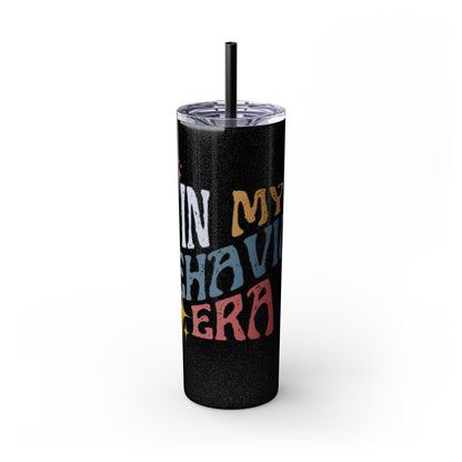 BEHAVIOR ERA Skinny Tumbler with Straw, 20oz