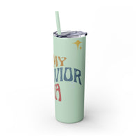 BEHAVIOR ERA Skinny Tumbler with Straw, 20oz