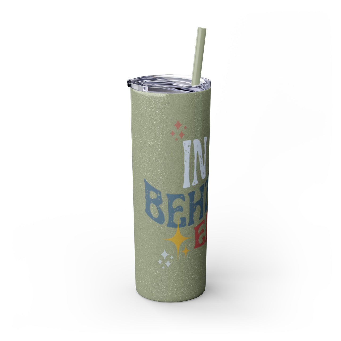 BEHAVIOR ERA Skinny Tumbler with Straw, 20oz