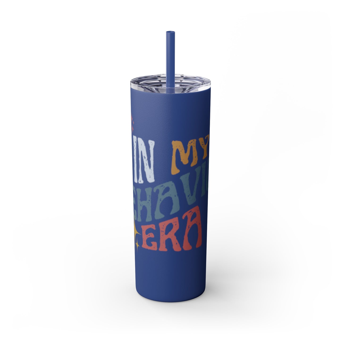 BEHAVIOR ERA Skinny Tumbler with Straw, 20oz