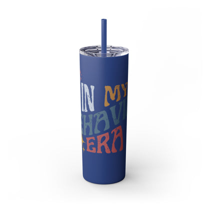 BEHAVIOR ERA Skinny Tumbler with Straw, 20oz