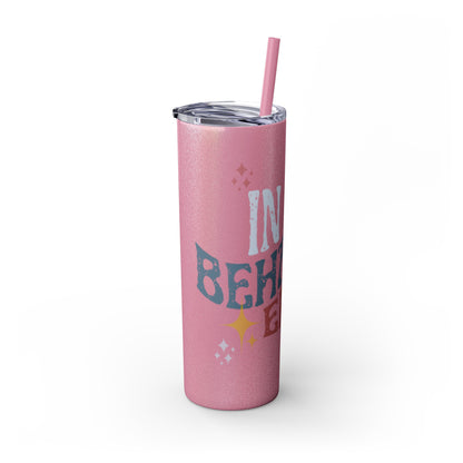 BEHAVIOR ERA Skinny Tumbler with Straw, 20oz