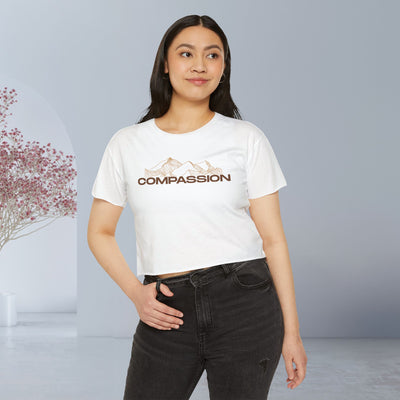 Compassion Women's Festival Crop Top, Festival Wear, Summer Top, Concert Attire, Empowerment Shirt, Sustainable Fashion