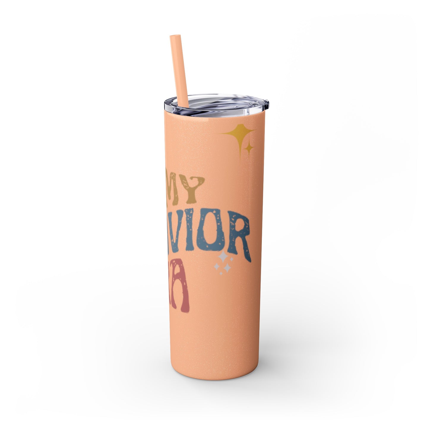 BEHAVIOR ERA Skinny Tumbler with Straw, 20oz