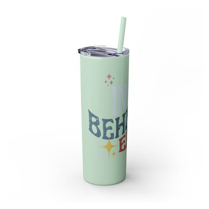 BEHAVIOR ERA Skinny Tumbler with Straw, 20oz