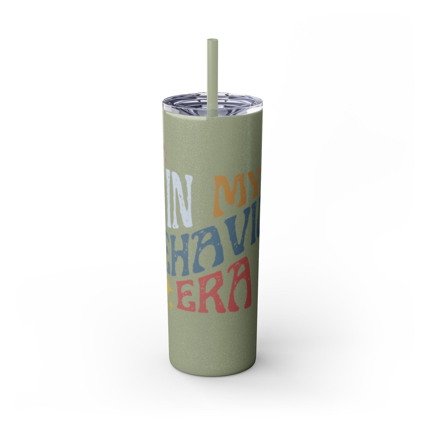 BEHAVIOR ERA Skinny Tumbler with Straw, 20oz