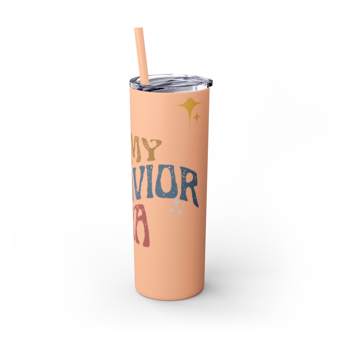 BEHAVIOR ERA Skinny Tumbler with Straw, 20oz