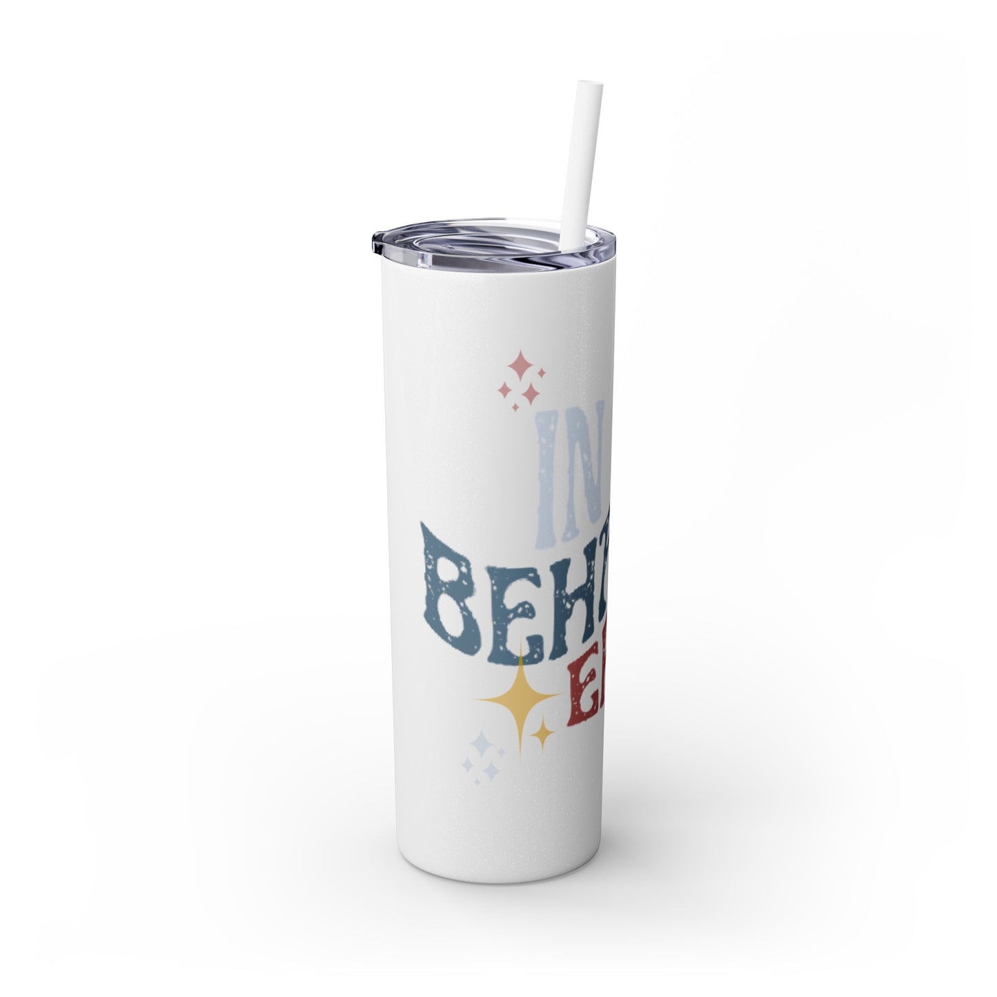 BEHAVIOR ERA Skinny Tumbler with Straw, 20oz