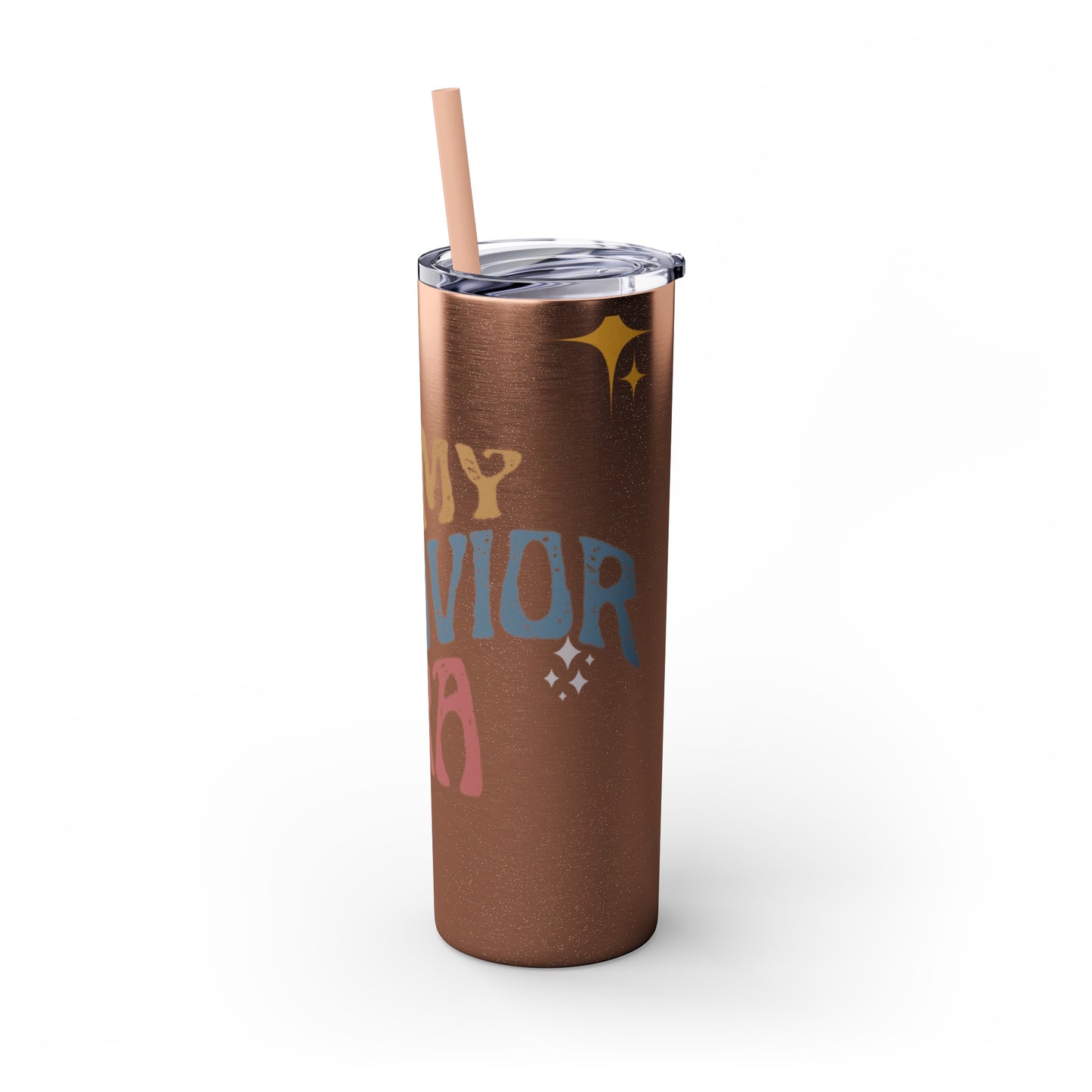 BEHAVIOR ERA Skinny Tumbler with Straw, 20oz