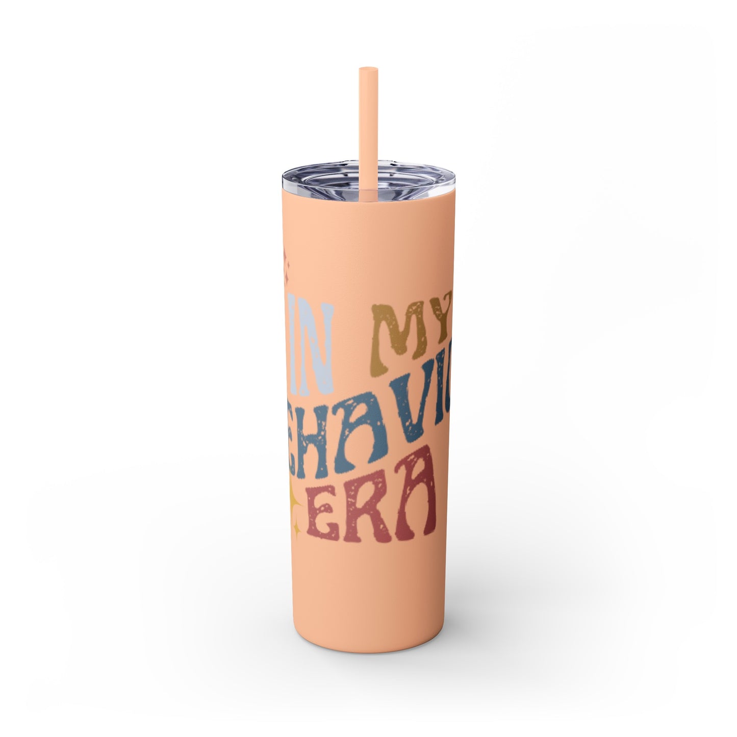 BEHAVIOR ERA Skinny Tumbler with Straw, 20oz