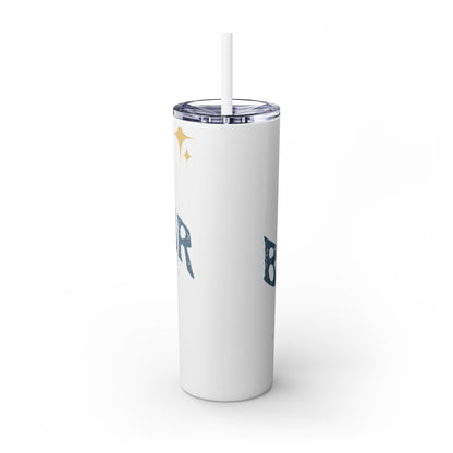 BEHAVIOR ERA Skinny Tumbler with Straw, 20oz