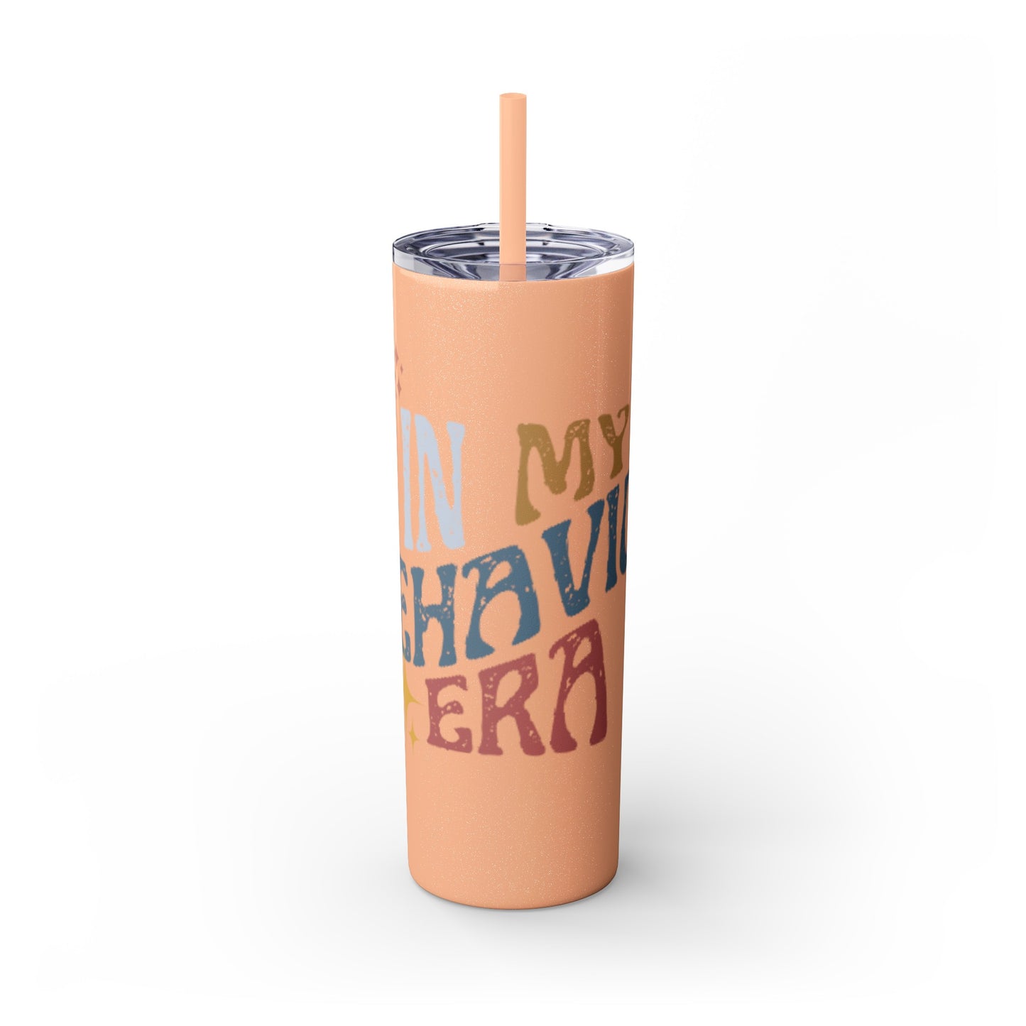 BEHAVIOR ERA Skinny Tumbler with Straw, 20oz