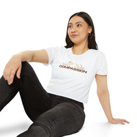 Compassion Women's Festival Crop Top, Festival Wear, Summer Top, Concert Attire, Empowerment Shirt, Sustainable Fashion