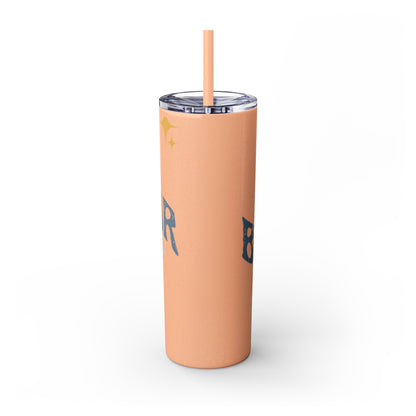 BEHAVIOR ERA Skinny Tumbler with Straw, 20oz