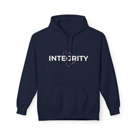 Integrity Fleece Hoodie, Unisex Warm Hoodie, Casual Wear, Inspirational Gift, Cozy Layer, Motivational Apparel