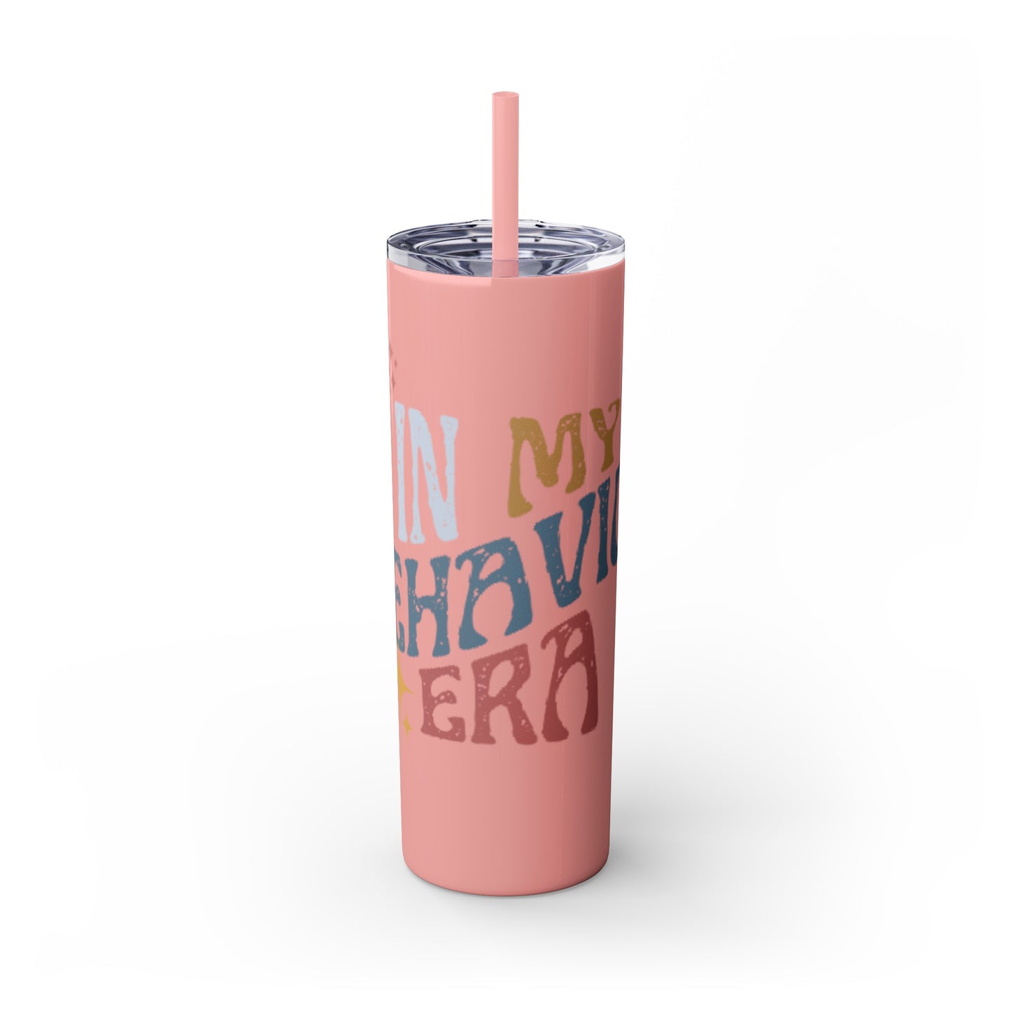 BEHAVIOR ERA Skinny Tumbler with Straw, 20oz